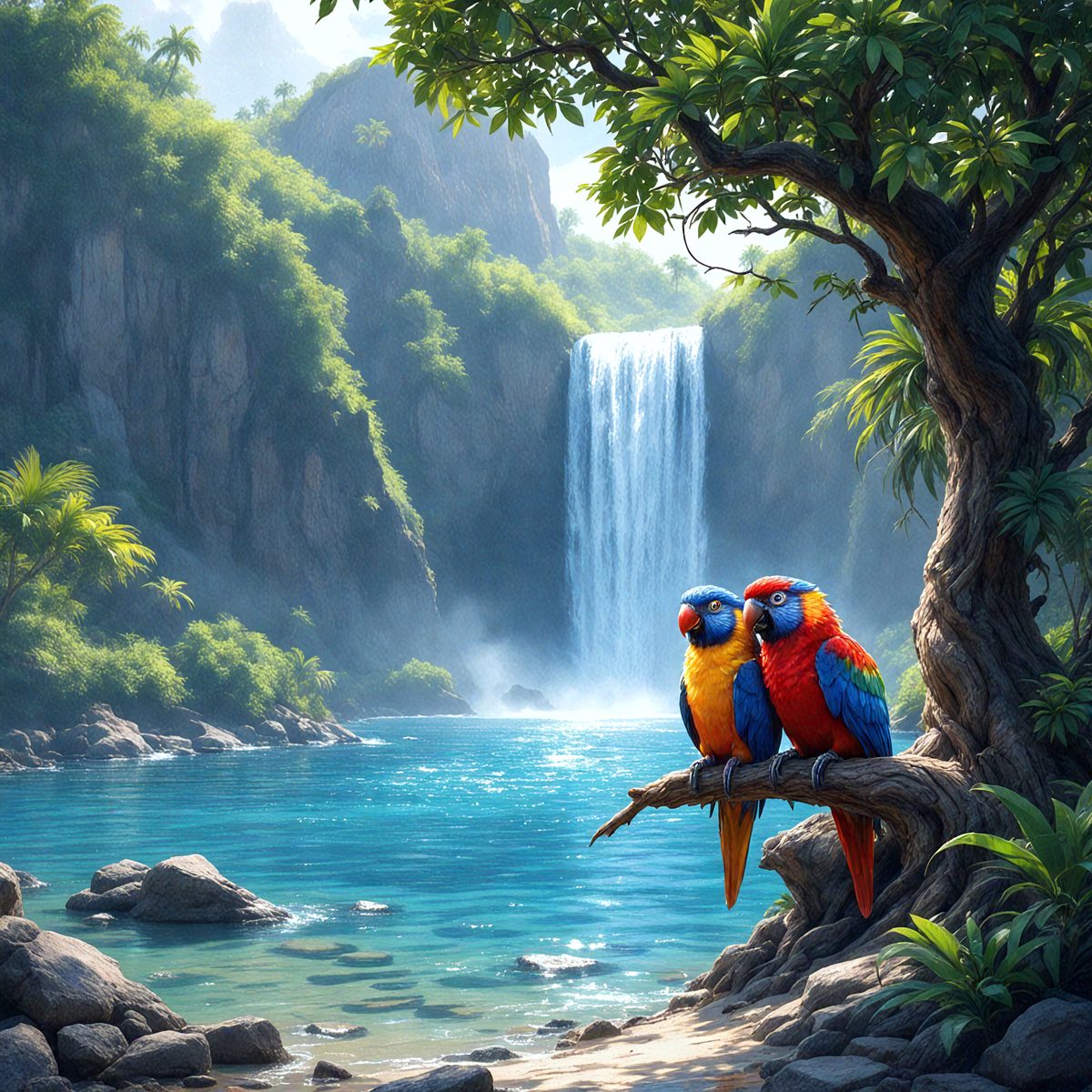 1f0ea7b1-eb46-42a1-b762-4973e8c27664-an-island-with-a-waterfall-and-two-rare-colorful-bird (40)_250320200042_Filename Text 2_01021_Filename Text 3_result.jpg